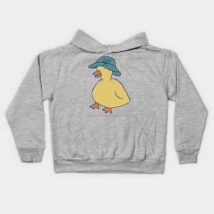 Granny Duck 80s Pixel Art Kids Hoodie